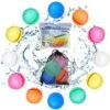 Reusable Water Balloons, Magnetic Water Bomb Balloons, Self-Sealing Quick Fill Refillable Splash Balls For Kids & Adults, Perfect For Summer Fun Pool & Outdoor Games (12 Pack) -Folkmanis Toys Shop 51ygzb2CxhL
