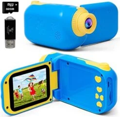 YTETCN Kids Camcorder - Kids Video Camera With 32 GB SD Card, 1080P HD Camera Digital Camcorder Toys For Kids Age 3-8, Birthday & Christmas Gifts For 3 4 5 6 7 8 Years Old (Blue) -Folkmanis Toys Shop 51ymxoBVhTL. AC