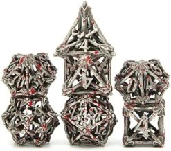 Hollow Metal DND Game Dice Dragon Design Ancient Iron 7Pcs Set For Dungeons And Dragons RPG MTG Table Games D&D Pathfinder Shadowrun And Math Teaching (with Metal Case) 28 Hollow Metal DND Game Dice Dragon Design Ancient Iron 7Pcs Set For Dungeons And Dragons RPG MTG Table Games D&D Pathfinder Shadowrun And Math Teaching (with Metal Case) -Folkmanis Toys Shop 51yvDC02TKL. AC
