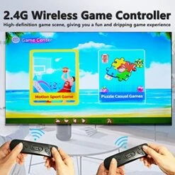 TEBIYOU 32 Bit TV Video Game Center For Kids With Build In 30 Somatic Games And 30 Wireless Controller Puzzle Casual Games Toy Birthday For Boys Girls -Folkmanis Toys Shop 51yzjEYks6S