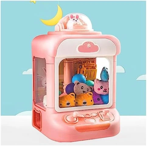 Mini Claw Machine For Kids, With 20 Mini Plush Toys And 10 Gashapons Mini Claw Machine Prizes Adjustable Sounds And Music Vending Machine Toys, Electronic Arcade Claw Game,Blue 9 Mini Claw Machine For Kids, With 20 Mini Plush Toys And 10 Gashapons Mini Claw Machine Prizes Adjustable Sounds And Music Vending Machine Toys, Electronic Arcade Claw Game,Blue - Image 7