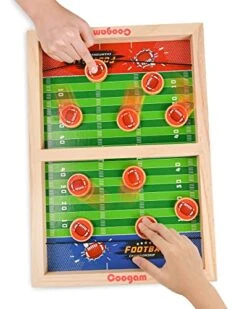 Coogam Fast Sling Puck Game, Wooden Sling Football Shot Board Game Large Table Interaction Speed Track Toy For Party Home Family Parents-Child Boys Girls Adult -Folkmanis Toys Shop 51z1wNaujWL