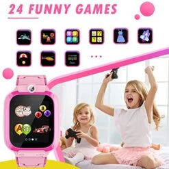 Kids Smart Watch For Girls Toys For 3-10 Year Old Girls, 1.44" HD Touch Screen With 24 Puzzle Games Music Player Dual Camera 12/24 Hr Pedometer Flashlight Birthday Gift For Girls Kids Age 5 6 7 8 -Folkmanis Toys Shop 51z6aZ4JfzL