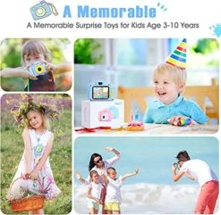 VATENIC Kids Camera, Christams Birthday Gift For Boys Age 3 4 5 6 7 8, Children Digital Cameras For Kids Toys 1080P 2 Inch Toddler Video Camera For 3-9 Year Old Boys With 32GB SD Card (Blue) -Folkmanis Toys Shop 51z7bp2qDWL