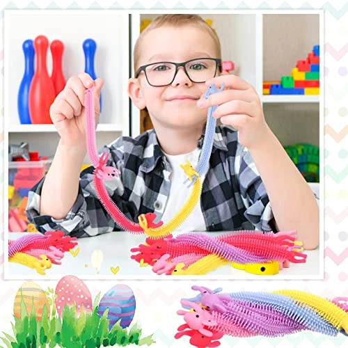 Hungdao 100 Pcs Stretchy Strings Fidget Noodles Sensory Toys For Kids Adults Stress Relief, Birthday Party Favors Treasure Box Toys Students Classroom School Rewards Carnival Prizes 6 Hungdao 100 Pcs Stretchy Strings Fidget Noodles Sensory Toys For Kids Adults Stress Relief, Birthday Party Favors Treasure Box Toys Students Classroom School Rewards Carnival Prizes - Image 4