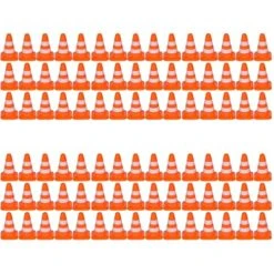 CANIGHT Toys 126pcs Soccer Cones Capture Practice Educational Flag Traffic Agility Roadblock Signs Reflective Day Simulation Training Prop Play Miniature Cones, Car Gadgets