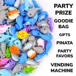 Sea Animals Mini Toys For Kids - 100pcs Bulk Sea Creatures - Easter Egg Fillers - Mini Toys For Boys And Girls - Toys For Goody Bags, Party Favors, Classroom Prizes - Vending Machine Toys -Folkmanis Toys Shop 51zJzmeHrxL