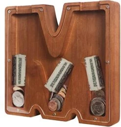 Piggy Bank For Kids Boys Girls,Wooden Letter Piggy Bank With 26 Enlish Alphabet,50 Animal Stickers,1 Number Sticker, A Small Screwdriver,Saving Box DIY Money Saving Bank(A) -Folkmanis Toys Shop 51zMMF7M7GL. AC