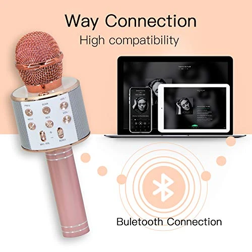 Keyian Microphone Karaoke Kids, Toys For 2 4 5 6 7 8 Year Old Girls Karaoke Microphone Kids Birthday Gifts For 3 9 10 11 12 Year Old Girls 5 Keyian Microphone Karaoke Kids, Toys For 2 4 5 6 7 8 Year Old Girls Karaoke Microphone Kids Birthday Gifts For 3 9 10 11 12 Year Old Girls - Image 3