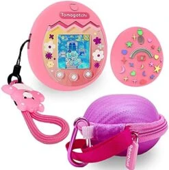 Carrying Case And Silicone Cover For Tamagotchi Pix Virtual Interactive Pet Game Machine, Protective Skin Sleeve Silicone Case For Tamagotchi Pix Get Game Accessories (Silicone Cover And Carry Case) 20 Carrying Case And Silicone Cover For Tamagotchi Pix Virtual Interactive Pet Game Machine, Protective Skin Sleeve Silicone Case For Tamagotchi Pix Get Game Accessories (Silicone Cover And Carry Case) -Folkmanis Toys Shop 51zk75lxEPL. AC