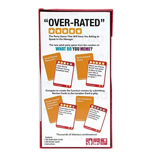 WHAT DO YOU MEME? Over-Rated - The Adult Party Game Where You Compete To Review Absurd Locations 5 WHAT DO YOU MEME? Over-Rated - The Adult Party Game Where You Compete To Review Absurd Locations - Image 3