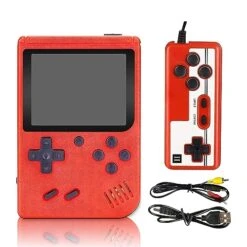 Handheld Console Retro Game Console LCD Screen Game TV Output Retro Games Built In 400 Classic Retro Video Games Birthday For Your Boys Girls-B