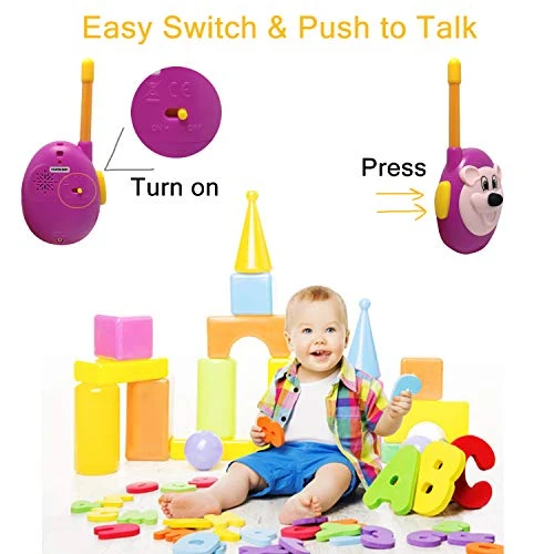 Walkie Talkies For Kids Cute Toy Of Age 3-12 Boys Girls Toddler Gift, 2 Way Radio Indoors Outdoors Cartoon Handheld Interphone For Outside Adventure Game, 2 Pack 4 Walkie Talkies For Kids Cute Toy Of Age 3-12 Boys Girls Toddler Gift, 2 Way Radio Indoors Outdoors Cartoon Handheld Interphone For Outside Adventure Game, 2 Pack - Image 2