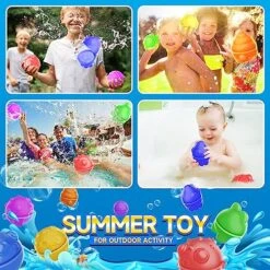 Reusable Water Balloons Bomb Instant Self Sealing Water Balloons Quick Fill For Kids Adults Party Game Silicone Outdoor Activities Water Games Toy Summer Fun Party Supplies Multicolors (Green) -Folkmanis Toys Shop 610Vje0ItFL