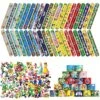 PAS DTS Slap Bracelet - 40pcs Slap Bracelet And 50 Pcs Stickers For Kids Boys & Girls Birthday Party Supplies Favors -Folkmanis Toys Shop 6114KclhmjL