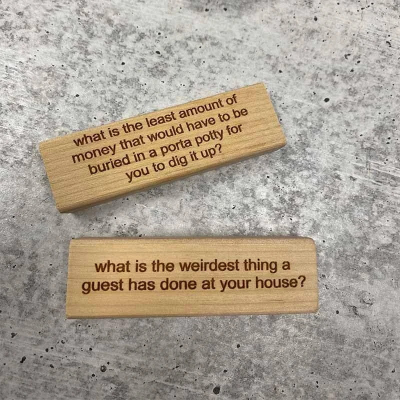 FOIVOS 54 Pieces Questions Tumbling Tower Game, Wooden Stacking Tower Games Tumbling Blocks Set, Building Blocks Lawn Yard Outdoor Game, Fun Indoor Game For Kids, Adults And House Parties (1 Pcs) 8 FOIVOS 54 Pieces Questions Tumbling Tower Game, Wooden Stacking Tower Games Tumbling Blocks Set, Building Blocks Lawn Yard Outdoor Game, Fun Indoor Game For Kids, Adults And House Parties (1 Pcs) - Image 6
