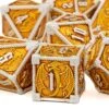 KERWELLSI Critical Role Playing Dice, Gold Metal DND Dice Set With Box, Dungeons And Dragons Dice, D And D Dice Set D&D, Polyhedral RPG Dice D20 D12 D10 D8 D6 D4 2 KERWELLSI Critical Role Playing Dice, Gold Metal DND Dice Set With Box, Dungeons And Dragons Dice, D And D Dice Set D&D, Polyhedral RPG Dice D20 D12 D10 D8 D6 D4 -Folkmanis Toys Shop 611cMpTie1L