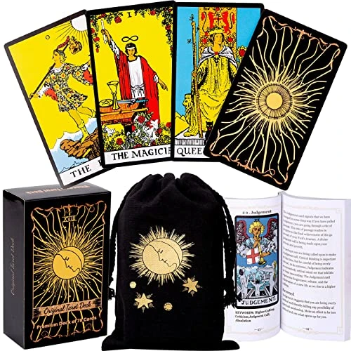Vitacera Original Tarot Cards Deck With Guidebook & Linen Tarot Bag - Smith Classic Artwork, Traditional Standard Tarot Decks, Durable Tarot Cards Set For Beginners To Advanced 3 Vitacera Original Tarot Cards Deck With Guidebook & Linen Tarot Bag - Smith Classic Artwork, Traditional Standard Tarot Decks, Durable Tarot Cards Set For Beginners To Advanced