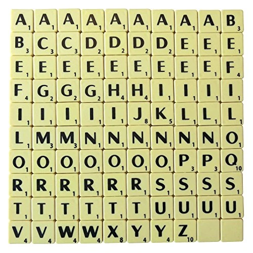 Trimming Shop Ivory Plastic Alphabet Tiles With Black Letters And Numbers For Game, Arts Crafts, Crossword, DIY Decoration, 100pcs 3 Trimming Shop Ivory Plastic Alphabet Tiles With Black Letters And Numbers For Game, Arts Crafts, Crossword, DIY Decoration, 100pcs