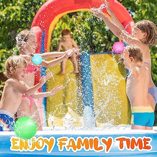 VATOS Reusable Water Balloons, 24PCS Fast Sealing & Quick Fill Water Bomb Splash Balls, Latex Free Silicone Water Splash Balloons For Kids Outdoor Water Games Outside Yard Pool Beach Summer Fun Party 5 VATOS Reusable Water Balloons, 24PCS Fast Sealing & Quick Fill Water Bomb Splash Balls, Latex Free Silicone Water Splash Balloons For Kids Outdoor Water Games Outside Yard Pool Beach Summer Fun Party - Image 3