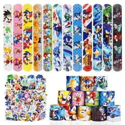 BDDYM Slap Bracelet,86Pcs Party Favors, Party Supplies. Contains 36 Slap Bracelets And 50 Stickers, Perfect For Birthday Part, Class Rewards, Gift Bag Filling And Is A Favorite Gift For Boys Girls