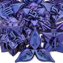 ARUOHHA DND Metal Dice Set 7PCS Black Gold Leaf Dungeons And Dragons D&D Dice With Box, RPG Handmade Role Playing Games D And D Dice D20 D12 D10 D8 D6 D4, 6 Sided Polyhedral Dice Sets -Folkmanis Toys Shop 612xYHH9gzL. AC