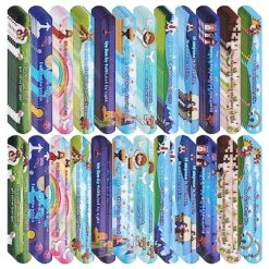 144 Pieces Bible Verses Slap Bracelets Religious Christian Slap Bracelets Scripture Inspirational Spiritual Bible Wristbands Bracelets For Church Gatherings And Additional Activities,12 Styles -Folkmanis Toys Shop 613O4vfE6iL