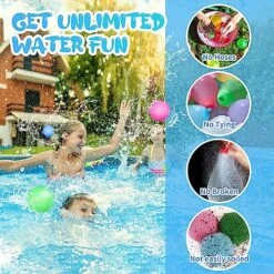 VATOS Reusable Water Balloons, 24PCS Fast Sealing & Quick Fill Water Bomb Splash Balls, Latex Free Silicone Water Splash Balloons For Kids Outdoor Water Games Outside Yard Pool Beach Summer Fun Party 14 VATOS Reusable Water Balloons, 24PCS Fast Sealing & Quick Fill Water Bomb Splash Balls, Latex Free Silicone Water Splash Balloons For Kids Outdoor Water Games Outside Yard Pool Beach Summer Fun Party -Folkmanis Toys Shop 6142ObqIMBL