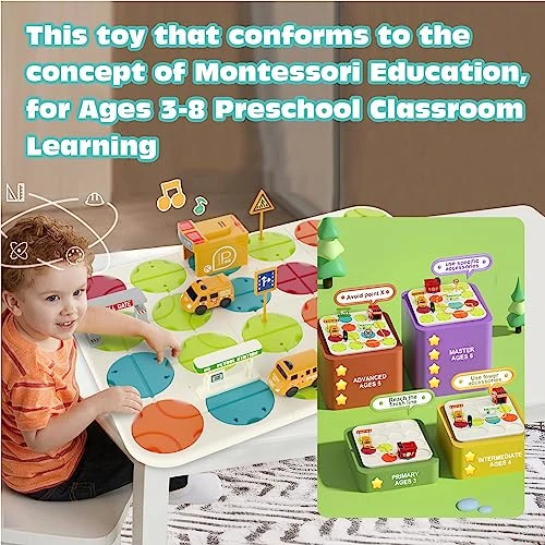 Brain Teasers Kid Puzzle Board Games - STEM Toy Track Maze School Bus Has Music Lamplight Effects, Educational Montessori Birthday Gift For Ages 3-12 Year Old Boys Girls, Interactive Toys For Kids 3-5 7 Brain Teasers Kid Puzzle Board Games - STEM Toy Track Maze School Bus Has Music Lamplight Effects, Educational Montessori Birthday Gift For Ages 3-12 Year Old Boys Girls, Interactive Toys For Kids 3-5 - Image 5