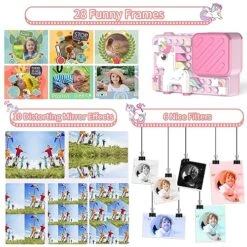 2023 New Upgrade Building Block Kids Camera With Unicorn Pop Purse Gift, 2.4-inch 1080P HD Camera For Kids Toddler, Toys For 3 4 5 6 7 8 9 Year Old Girls With 32GB SD Card - Pink -Folkmanis Toys Shop 614ylKtfYDL