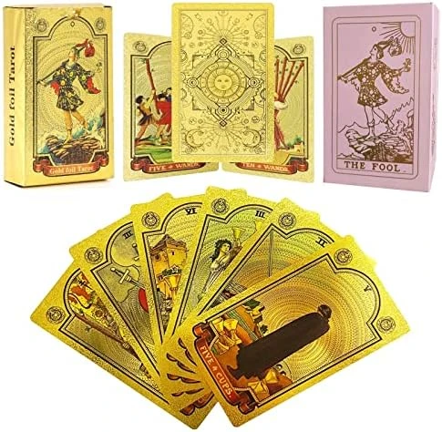 VOVCIG Tarot Cards With Guidebook Tarot Cards Deck Set,PVC Waterproof Tarot Cards Divination Tool For Beginners And Expert Readers(Rose Gold)… 11 VOVCIG Tarot Cards With Guidebook Tarot Cards Deck Set,PVC Waterproof Tarot Cards Divination Tool For Beginners And Expert Readers(Rose Gold)… - Image 9