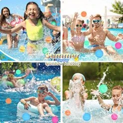 Reusable Water Balloons Magnetism Water Balloons Self Quick Fill Kids Adult Swimming Pool Toys Beach Toys Silicone Self Sealing Water Bomb Water Game Toys Summer Fun Party Supplies (12Pcs) -Folkmanis Toys Shop 616YZdQCyKL