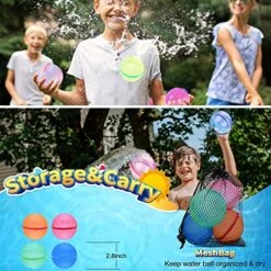 SOPPYCID 4 Pack Water Resuable Balloons Quick Fill Splash Balls For Kids Ages 3 And Up, Soft Silicone Material Water Bombs Easy Use For Family Games, Outdoor Activities,Summer Party 11 SOPPYCID 4 Pack Water Resuable Balloons Quick Fill Splash Balls For Kids Ages 3 And Up, Soft Silicone Material Water Bombs Easy Use For Family Games, Outdoor Activities,Summer Party -Folkmanis Toys Shop 616oVqO8B8L