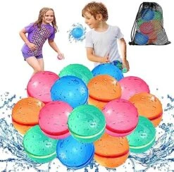 SOPPYCID Water Balloons Reusable Self Sealing, Reusable Water Bomb Splash Balls, Magnetic Water Balloons For Kids Adults, Summer Toy Water Toy For Pool,Water Fight Game, Summer Party (8 PCS) -Folkmanis Toys Shop 617QTbPPsYL. AC