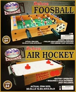 Matty's Toy Stop Deluxe 20" Wooden Table Top Air Hockey (Extra Pucks) & Foosball (Soccer) (Extra Balls) Games Gift Set Bundle - 2 Pack 8 Matty's Toy Stop Deluxe 20" Wooden Table Top Air Hockey (Extra Pucks) & Foosball (Soccer) (Extra Balls) Games Gift Set Bundle - 2 Pack -Folkmanis Toys Shop 617jnkR4MpL