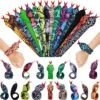 Chivao 16 Pieces Snake Slap Bracelets Reptile Snap Bracelets Fuzzy Animal Snake Bracelet Stuffed Snap Bands Slap Snakes For Birthday Party Favors Jewelry Halloween, 16 Assorted Designs