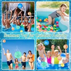 16PCS Reusable Water Balloons Water Bomb Balls, Silicone Magnetic Water Balloons With Mesh Bag, Self-Sealing Refillable Water Fight Balls Summer Party Outdoor Games Activities Toys For Kids Boys Girls -Folkmanis Toys Shop 6185lrqoj1L