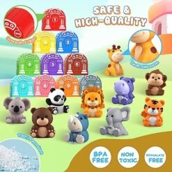 Toddler Toy For 1 2 3+ Years Old, Learning Toy For Toddlers With 20PCS Safari Animal Toy, Montessori Educational Toy For Kids, Christmas Birthday Gift With 10 Animals &10 Houses For Babies Boys Girls 10 Toddler Toy For 1 2 3+ Years Old, Learning Toy For Toddlers With 20PCS Safari Animal Toy, Montessori Educational Toy For Kids, Christmas Birthday Gift With 10 Animals &10 Houses For Babies Boys Girls -Folkmanis Toys Shop 618eL2n24bL