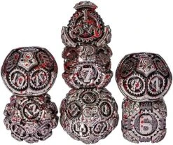 IUSTIDIE Metal Dice Set D&D, 7-Die DND Dice Metal Gear Dice With Dice Gift Bag For DND Dungeons And Dragons Role Playing Games (Red Copper Blue) -Folkmanis Toys Shop 618fiCt53jL. AC