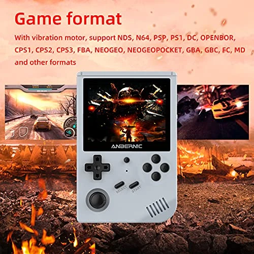 RG351V Handheld Game Console , Plug & Play Video Games Supports Double TF Extend 256GB , Portable Game Console 3.5 Inch IPS Screen 2521 Games (Gray) 6 RG351V Handheld Game Console , Plug & Play Video Games Supports Double TF Extend 256GB , Portable Game Console 3.5 Inch IPS Screen 2521 Games (Gray) - Image 4