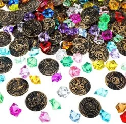 Ferraycle 200 Pieces Halloween Pirate Party Favors Pirate Treasure Pirate Coins And Pirate Gems Jewelry Playset Pirate Coins Gem For Pirate Party Decorations (Bronze,Retro Style) 12 Ferraycle 200 Pieces Halloween Pirate Party Favors Pirate Treasure Pirate Coins And Pirate Gems Jewelry Playset Pirate Coins Gem For Pirate Party Decorations (Bronze,Retro Style) -Folkmanis Toys Shop 619PTl6v6BL. AC