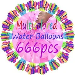 GENERIC Water Balloons With 666 Balloon Self Sealing Quick Fill Instant Water Balloons,Cool Summer Games Party Water Toys Balloons For Kids And Family