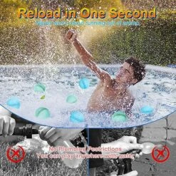 Water Balloons Reusable Magnetic,DHAEY Water Bomb Balloons With Mesh Bag For Kids Adults Outdoor Activities Water Games Toy -12 Pack -Folkmanis Toys Shop 619mM5sfsoL