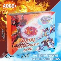 MEDMHSMA Bey Battling Top Battle Stadium Battle Set, 6 Battling Tops, 2 Latest Launchers, And 1 Flame Themed Arena, Great Gift For Kids Boys Age 6 And Up,Blue -Folkmanis Toys Shop 619twG1kQDL