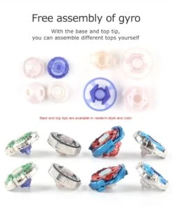 GOIJRER Gyros 4 Pieces Pack Battling Tops Metal Fusion Starter Set With Stickers Two Launchers Gift Idea Toys With Storage Box… -Folkmanis Toys Shop 61A1qjEPIYL