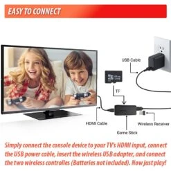 GENERIC IncrediShop Retro Arcade Video Game HDMI Console W/ 2X Wireless Controllers And 10.000 Games For TV -Folkmanis Toys Shop 61AG1x6PelL