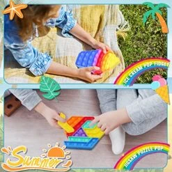 QTOP Fidget Toys Set,10 Pack Fidget Toys, Sensory Toys, Erasable Board Toys, Water Games And Puzzles, Activities Toy For Boys And Girls 4 5 6 7 8 Years - Learning Gift For Trip (Rainbow) 14 QTOP Fidget Toys Set,10 Pack Fidget Toys, Sensory Toys, Erasable Board Toys, Water Games And Puzzles, Activities Toy For Boys And Girls 4 5 6 7 8 Years - Learning Gift For Trip (Rainbow) -Folkmanis Toys Shop 61AaqFDm6HL