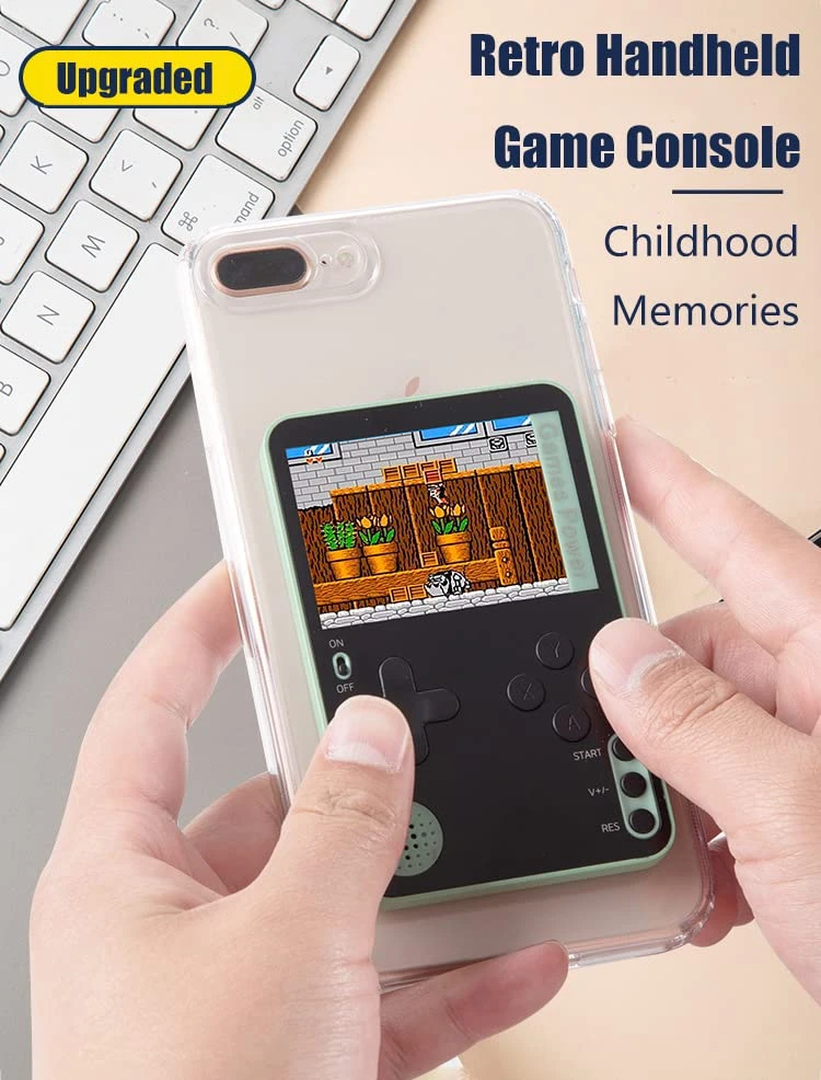 Yoidesu Mini Handheld Game Console, 2.4inch Color Screen Retro Video Game Console With 500 Classic FC Games, 500MAH Rechargeable Battery Gameboy Support For TV Connection And 2 Players (Green) 4 Yoidesu Mini Handheld Game Console, 2.4inch Color Screen Retro Video Game Console With 500 Classic FC Games, 500MAH Rechargeable Battery Gameboy Support For TV Connection And 2 Players (Green) - Image 2