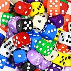 100 Pcs Multi-Color Dice Set – 10 Assorted Color With 10 Pcs Each, 16mm D6 Standard Dice With Extra Carrying Bag, Perfect For Board Games: Tenzi And Casino Games By YOUSHARES 11 100 Pcs Multi-Color Dice Set – 10 Assorted Color With 10 Pcs Each, 16mm D6 Standard Dice With Extra Carrying Bag, Perfect For Board Games: Tenzi And Casino Games By YOUSHARES -Folkmanis Toys Shop 61B4hZfzrsL