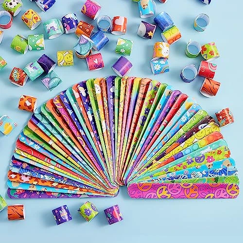 JOYIN 288 Pcs Slap Bracelets Party Favors - 36 Designs With Cute And Colorful Themes - Perfect For Kids Easter Party Favors, Valentine Classroom Prizes Exchanging Gifts 9 JOYIN 288 Pcs Slap Bracelets Party Favors - 36 Designs With Cute And Colorful Themes - Perfect For Kids Easter Party Favors, Valentine Classroom Prizes Exchanging Gifts - Image 7